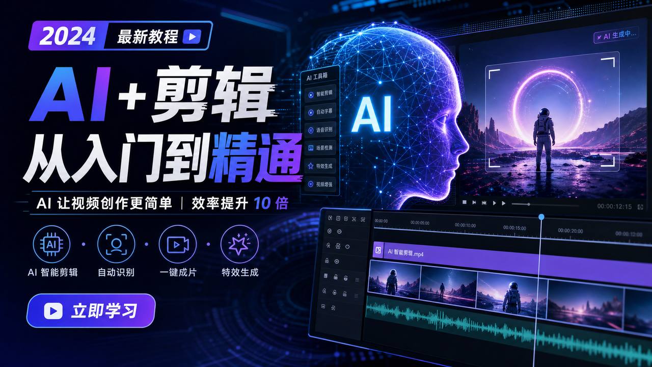 网红主播AI剪辑传媒教程